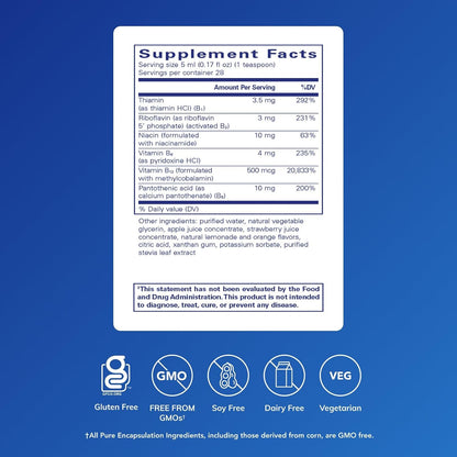 美國Pure Encapsulations 液體維他命B群 B-Complex liquid，140 ml