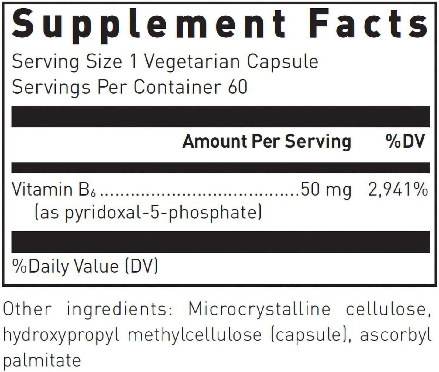 美國Douglas Laboratories - 吡哆醛-5-磷酸 - Pyridoxal-5-Phosphate - 60粒 膠囊