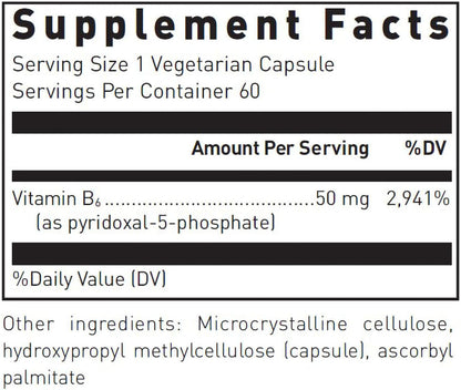 美國Douglas Laboratories 吡哆醛 5-磷酸酯 Pyridoxal-5-Phosphate  60粒 膠囊