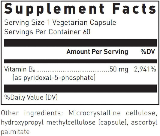 美國Douglas Laboratories - 吡哆醛-5-磷酸 - Pyridoxal-5-Phosphate - 60粒 膠囊
