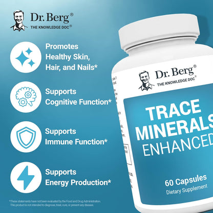 美國Dr. Berg 强效複合礦物質配方 Trace Mineral Enhanced，60粒膠囊