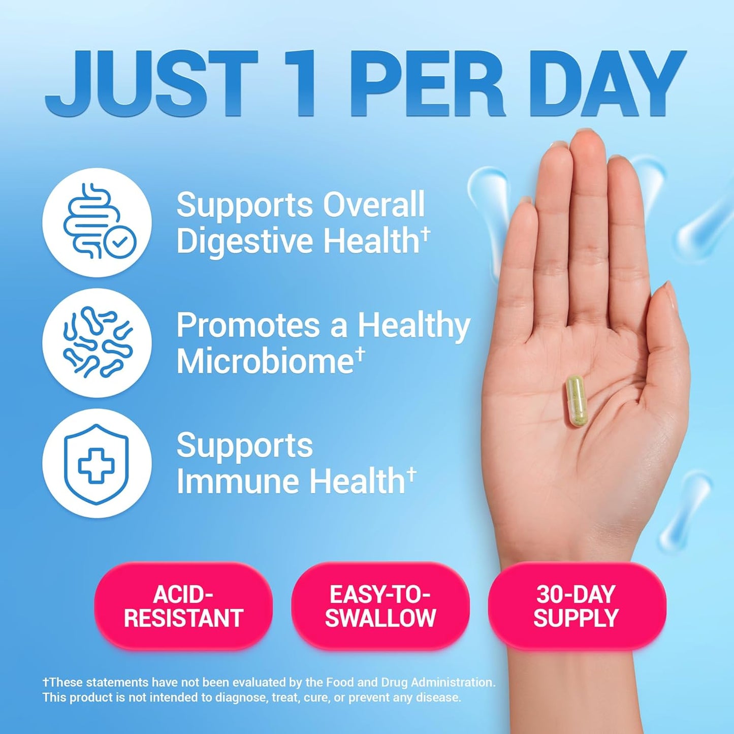 美國Dr. Berg 600億活性益生菌+益生元 Probiotic with probiotics，30粒胶囊