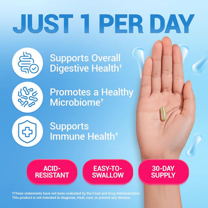 美國Dr. Berg 600億活性益生菌+益生元 Probiotic with prebiotics，30粒膠囊