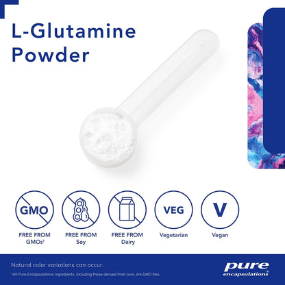 美國Pure Encapsulations  天然L-穀氨酸胺粉 腸道健康 L-Glutamine Powder  8盎司(227 g)