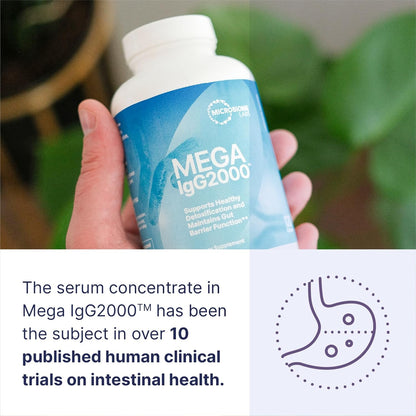 美國Microbiome Labs 牛血清免疫球蛋白IgG2000 Mega IgG2000，120粒膠囊