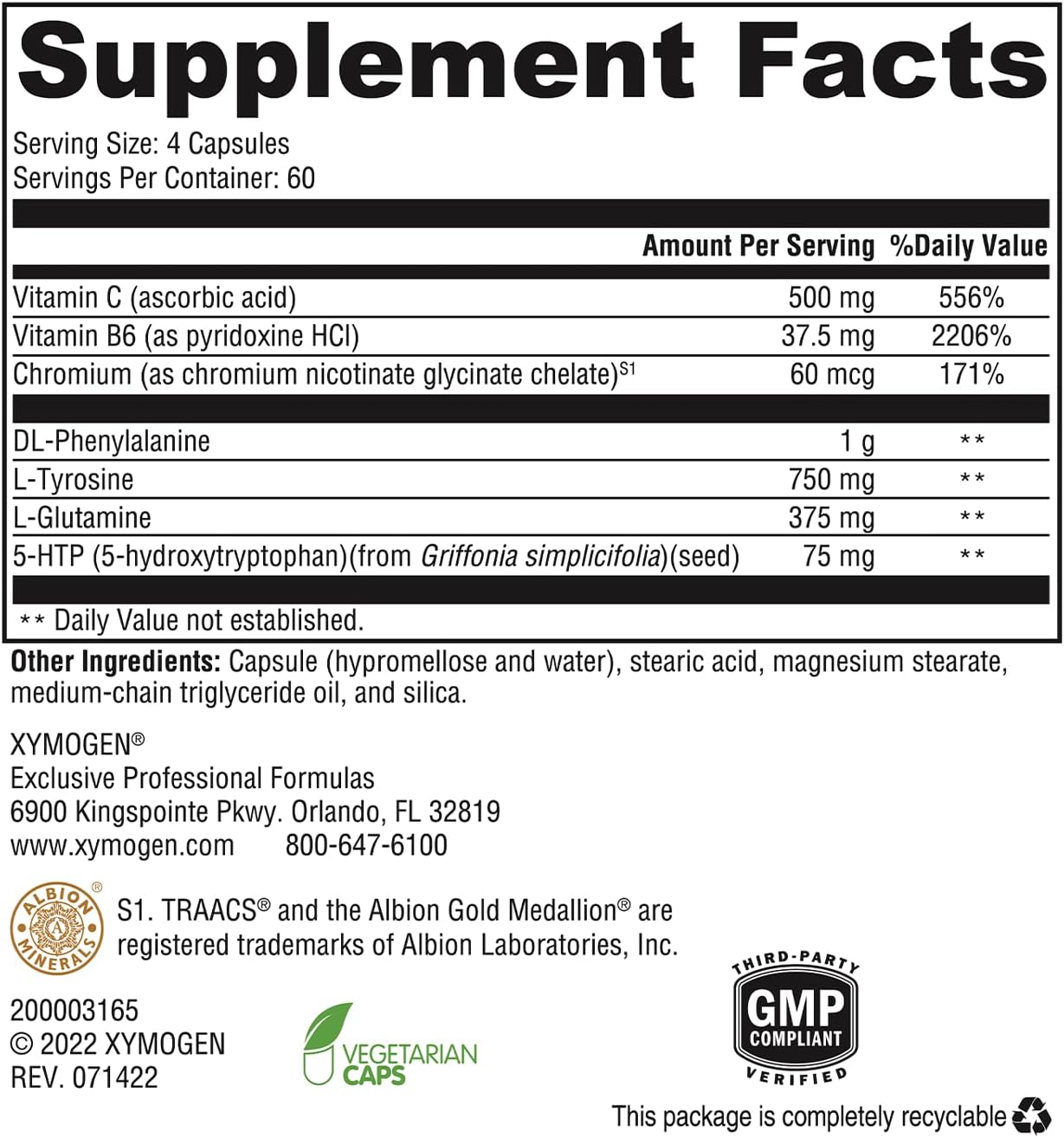 美國XYMOGEN  食欲抑制支持 Appe-Curb，120 粒素食膠囊