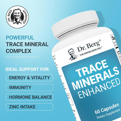美國Dr. Berg 强效複合礦物質配方 Trace Mineral Enhanced，60粒膠囊