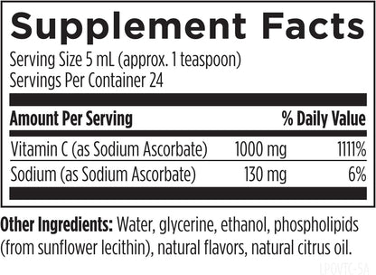 美國Designs for Health 脂質體維他命C液體 Liposomal Vitamin C，120 mL