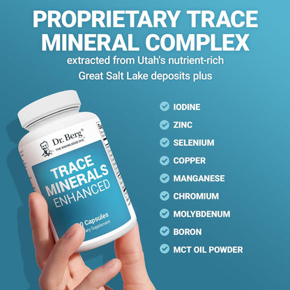 美國Dr. Berg 强效複合礦物質配方 Trace Mineral Enhanced，60粒膠囊