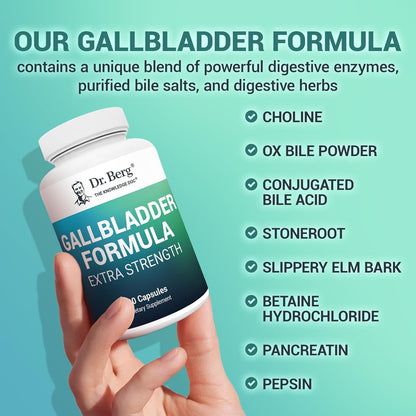 美國Dr. Berg 強效膽囊配方 牛膽汁消化酵素 Gallbladder Formula，90粒膠囊