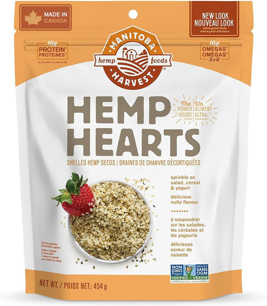 加拿大MANITOBA HARVEST Natural Hemp Hearts 天然火麻仁 454克 超級食物 潤腸胃 平衡血壓膽固醇