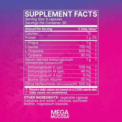 美國Microbiome Labs 胃腸道粘膜支持膠囊 MegaMucosa，180粒膠囊