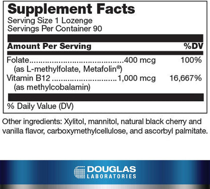 美國Douglas Laboratories 甲基B12  Methyl B12 Plus 90粒 錠劑