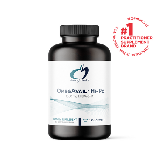 美國Designs for Health 高效魚油 OmegAvail™ Hi-Po，120粒軟膠囊