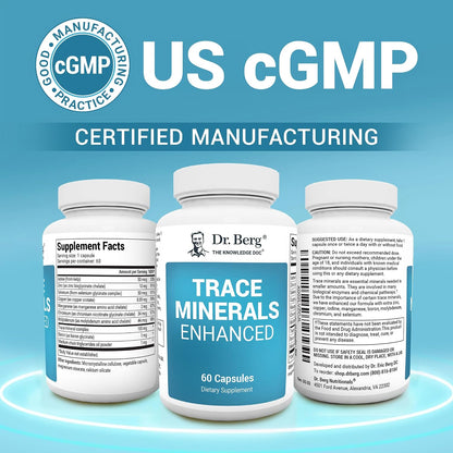 美國Dr. Berg 强效複合礦物質配方 Trace Mineral Enhanced，60粒膠囊