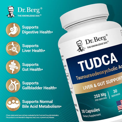 美國Dr. Berg 牛磺熊去氧膽酸 TUDCA 250 mg，30粒膠囊