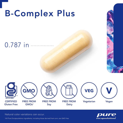美國Pure Encapsulations 活性維生素B群  B-Complex Plus 120粒 膠囊