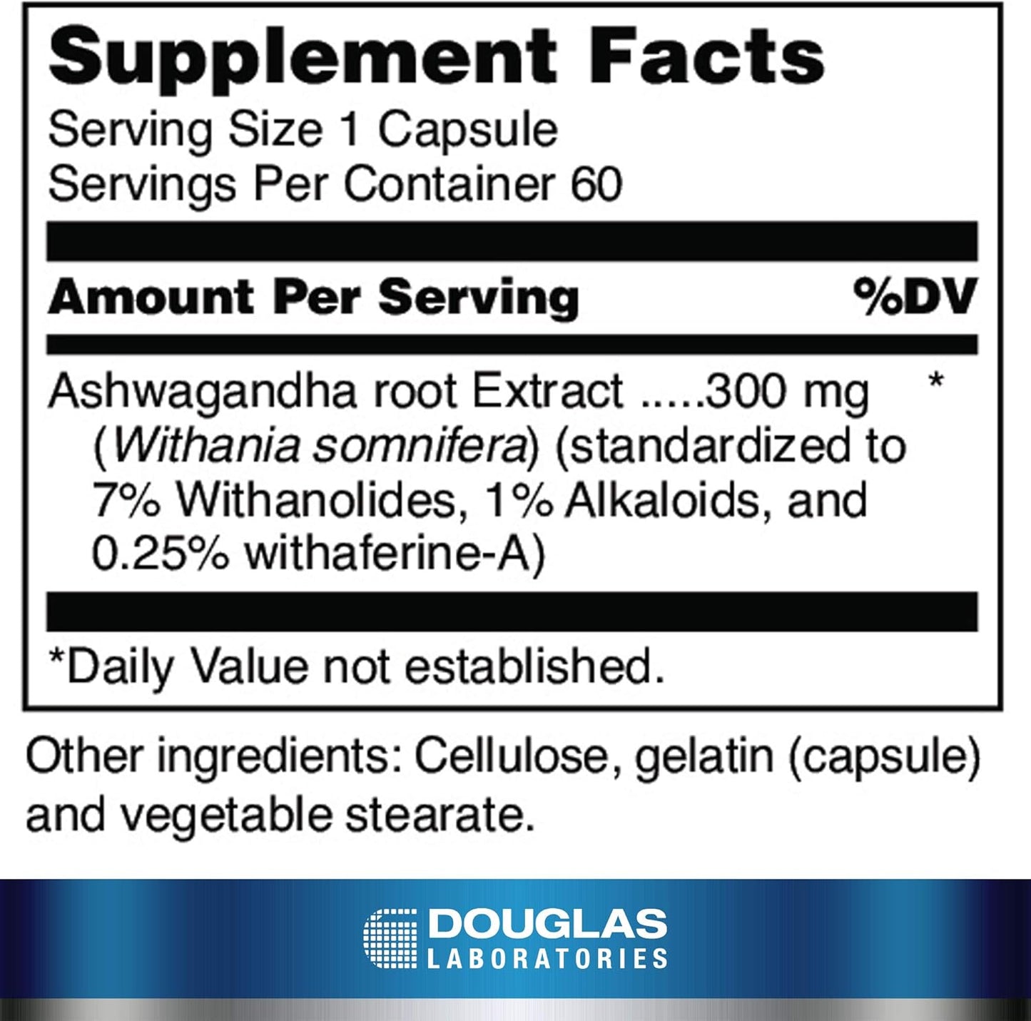 美國Douglas Laboratories - 南非醉茄 - Ayur-Ashwagandha - 90粒 膠囊