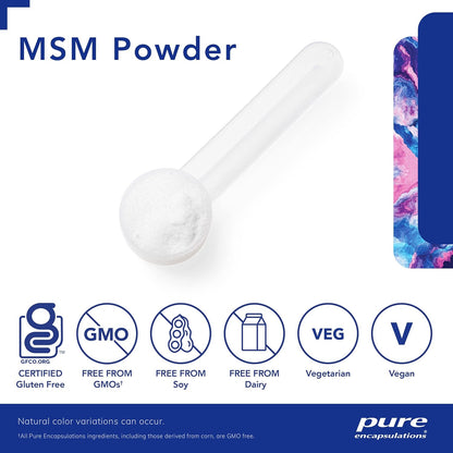 美國Pure Encapsulations MSM 粉 舒緩關節疼痛  MSM Powder 8盎司(227 g)