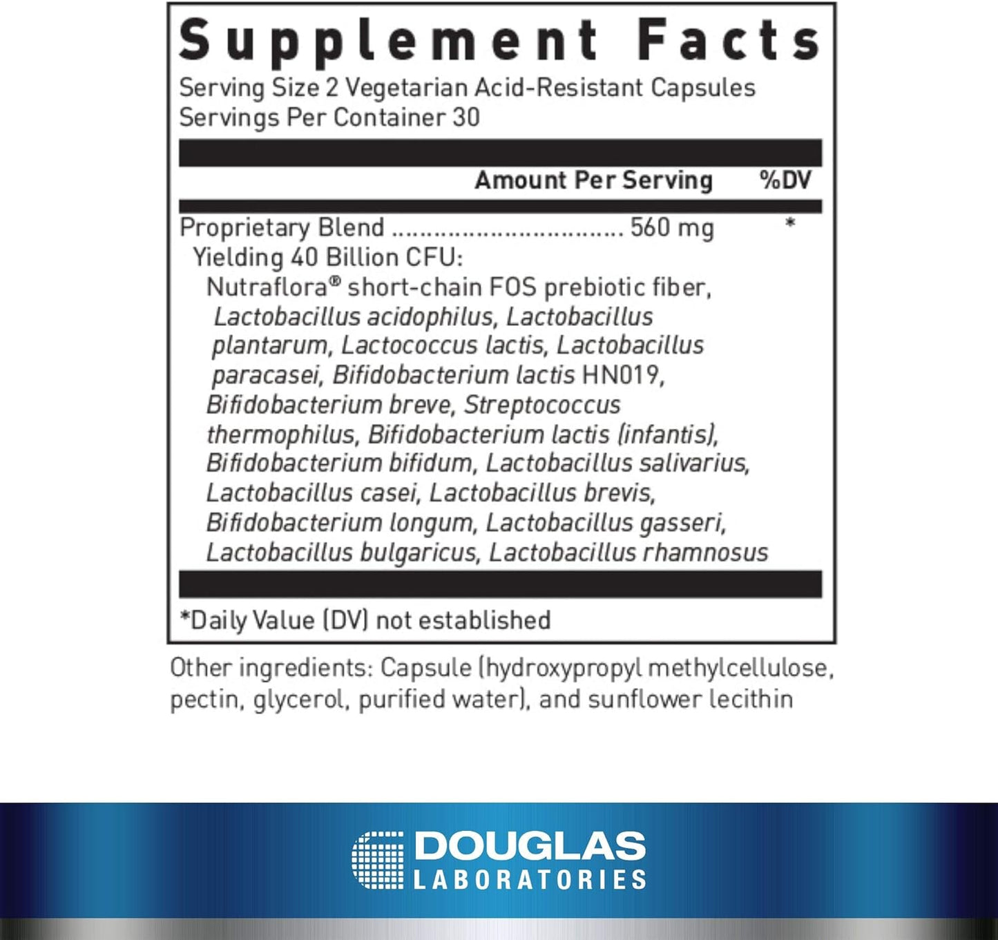 美國Douglas Laboratories - 400億活性複合益生菌-Multi-Probiotic® 40 Billion-60粒 膠囊