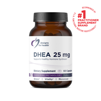 美國Designs for Health 脫氫表雄酮 25mg  DHEA，60粒膠囊
