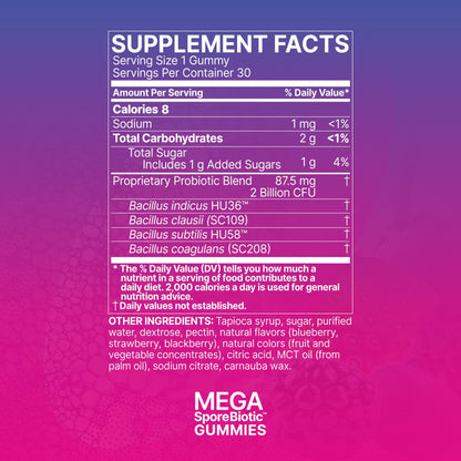 美國Microbiome Labs 儿童孢子益生菌 MegaSporeBiotic，30粒软糖
