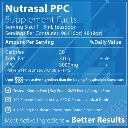 美國Nutrasal - PhosChol 醫藥級多烯磷脂酰膽堿 PPC 8盎司/236.5 mL