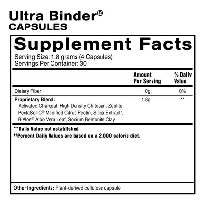 美國Quicksilver Scientific 腸道毒素排毒黏合劑 Ultra Binder® ，120粒膠囊
