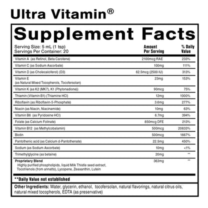美國Quicksilver Scientific 脂質體超級複合維生素 Ultra Vitamin，100 mL