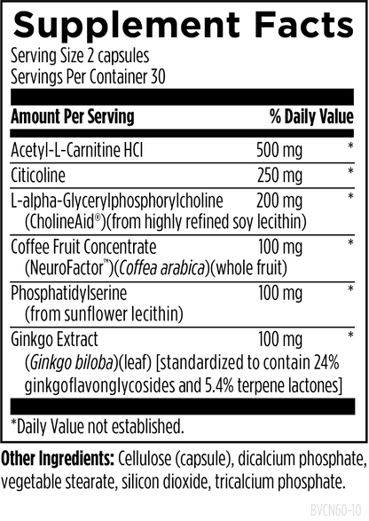美國Designs for Health 益智腦活力記憶支持 Brain Vitale，60粒膠囊