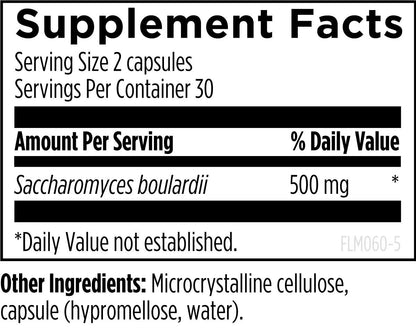 美國Designs for Health 布拉迪酵母菌  FloraMyces，60粒膠囊