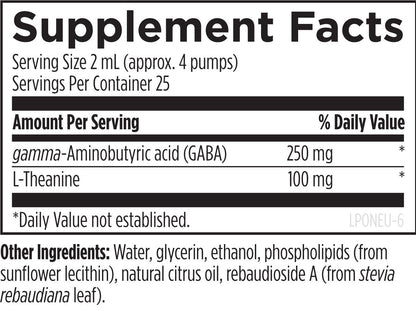 美國Designs for Health  液體脂質體GABA + 茶氨酸 Liposomal NeuroCalm，1.6盎司/50 毫升
