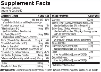 美國Designs for Health  葉黃素+玉米黃質 視力配方 OcuForce，60粒膠囊