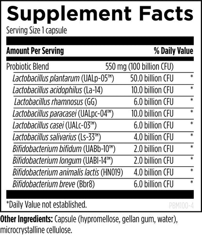 美國Designs for Health 1,000億高效醫學益生菌  ProbioMed™ 100，30粒膠囊