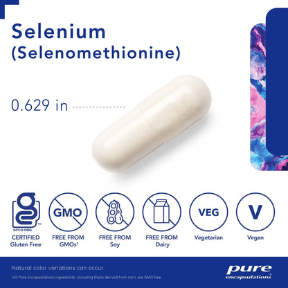 美國Pure Encapsulations L-硒代蛋氨酸 200 mcg Selenium (selenomethionine)  180粒 膠囊